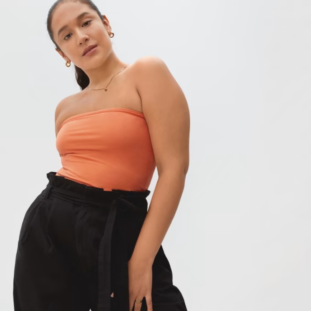 Everlane The Tube Top Orange Creamsicle Size Medium - Picture 3 of 6